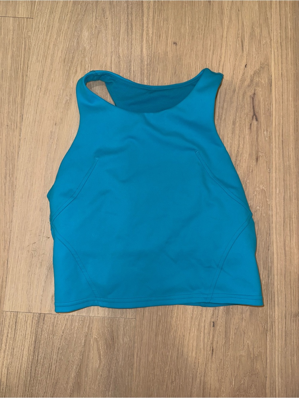 lululemon athletica Teal High-Neck Crop Tank